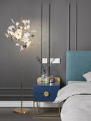 Axyaa Modern Nordic Ginkgo Leaf Floor Lamp for Living Room Bedroom Sofa Standing Light