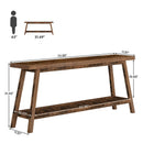 Axyaa Farmhouse Wood Console Table: 70.9" Long Entryway Sofa Table