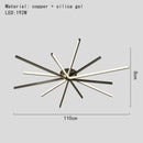 Axyaa Luxury Copper Chandelier LED Ceiling Lamp for Living Room, Bedroom, Study
