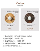 Axyaa Nordic Wood Wall Lamps - Round Indoor G9 Sconce Lights