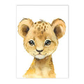 Axyaa Jungle Animal Name Canvas Print: Lion Zebra Wall Art Baby Kids Room Decor