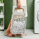 Axyaa Folding Plastic Laundry Basket: Wall-Mounted Hamper & Bathroom Organizer