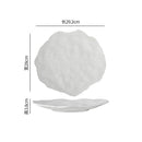 Axyaa Pure White Ceramic Dinner Plate Set for Restaurant, Irregular Shape, Ideal for Various Dishes