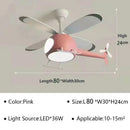 Axyaa Helicopter Fan Chandelier Cartoon Ceiling Lamps LED Fixture for Children's Bedroom