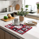 Axyaa Christmas Snow Coffee Cup Drying Mat Non-slip Absorbent Kitchen Counter Drain Mat
