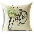 Axyaa Spring Floral Oil Painting Pillowcase for Home and Car Decor