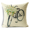 Axyaa Spring Floral Oil Painting Pillowcase for Home and Car Decor