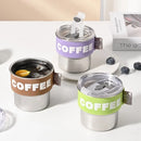 Axyaa Stainless Steel Insulated Coffee Mug Lid Leakproof Portable Water Cup