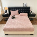 Axyaa Velvet Fleece Fitted Sheet Mattress Cover for Double King Queen Size