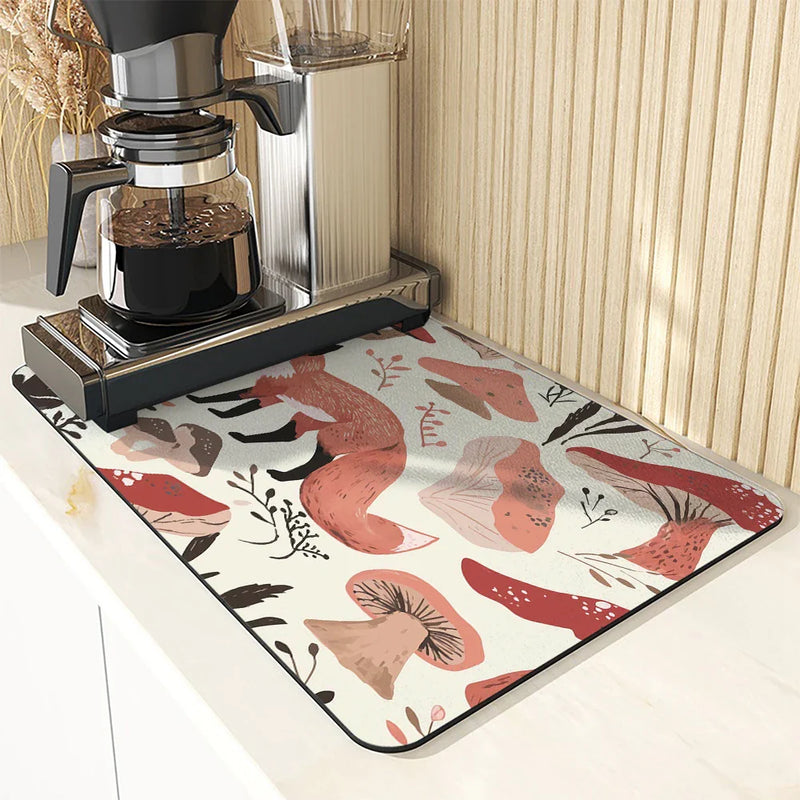 Axyaa Absorbent Square Drain Pad Set for Kitchen and Bathroom