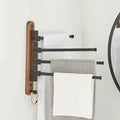 Axyaa Rotating Towel Rack and Tissue Storage for Bathroom, Space-Saving Towel Pole