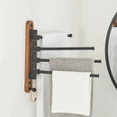 Axyaa Rotating Towel Rack and Tissue Storage for Bathroom, Space-Saving Towel Pole