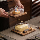 Axyaa Acacia Wood Butter Box Cheese Plate Set