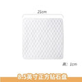 Axyaa Matte Geometric Diamond Square Bread Plate - Ideal for Dim Sum and Breakfast