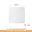Axyaa Matte Geometric Diamond Square Bread Plate - Ideal for Dim Sum and Breakfast