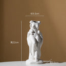Axyaa Venus Ceramic Vase - Nude Palm Art Ornament for Home Decor