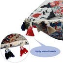 Axyaa Rust Coral Floral Boho Pillow Covers with Tassels