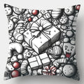 Axyaa Christmas Santa Deer Merry Words Cushion Cover for Sofa Bedroom Car Pillow