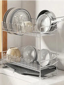 Axyaa Dish Drying Rack with Drainboard and Utensil Holder for Kitchen Counter