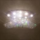 Axyaa Modern Crystal Chandelier - Contemporary Flush Mount Ceiling Light for Elegant Home Decor