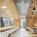 Axyaa Trumpet LED Chandelier: Minimalist Luxury Saucer Shape for Restaurant, Bar & Study