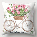 Axyaa Mother's Day Flower Pillowcase Set - 45x45cm Square Decor Sofa Pillow
