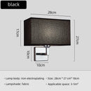 Axyaa LED Wall Lamp with Switch - Nordic Style Fabric Reading Light for Home Decor