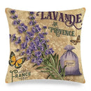 Axyaa Lavender Flowers Pillow Cover 45x45, Farmhouse Home Decor, Purple Decorative Throw Pillow