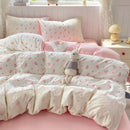 Axyaa Cloud Cotton Lace Summer Quilt Set - Single Thin Cool Quilt