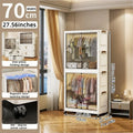 Axyaa 70cm Transparent Foldable Wardrobe, Portable Large-Capacity Storage Cabinet