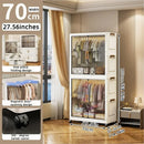 Axyaa 70cm Transparent Foldable Wardrobe, Portable Large-Capacity Storage Cabinet