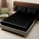 Axyaa Silk Satin Fitted Sheet Set with Pillowcase - Luxury Bedding Collection