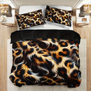 Axyaa Leopard Print Duvet Cover Set: Fashionable All-Season Comfort for Home Décor
