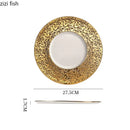 Axya Ceramic Electroplated Dinner Plate ‑ Restaurant Specialty Tableware