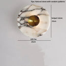 Axyaa Round Stone Shade LED Wall Lamp for Luxurious Living Room