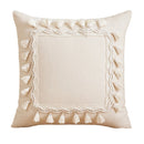 Axyaa Boho Tufted Linen Tassel Cushion Covers - Nordic Style Throw Pillow Cases