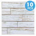Axyaa 10Pcs Pastoral Style Wood Peel and Stick Wall Panels