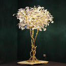 Axyaa Ginkgo Leaf Floor Lamp: Elegant Vintage Lobby Light Fixture