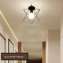 Axyaa Black Metal Ceiling Lights for Interior Decor - Retro E27 Design