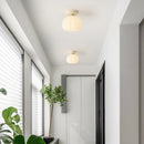 Axya Nordic White Pumpkin Ball LED Ceiling Light for Home Decor