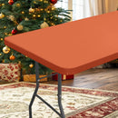 Axyaa Waterproof Elastic Fitted Tablecloth for Camping and Parties