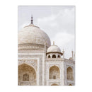 Morocco Architecture Islamic Canvas Art Print with Beige Flower Palm Tree Painting - Axyaa