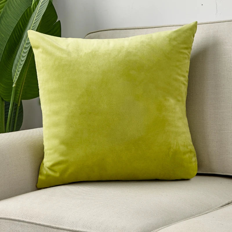 Axyaa Soft Velvet Cushion Cover - Breathable Home Decor Pillowcase for Living Room