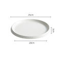 Axyaa Ceramic Dinner Plate Set - Round Tableware for Main Dishes, Steak, Sushi, and Desserts