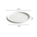 Axyaa Ceramic Dinner Plate Set - Round Tableware for Main Dishes, Steak, Sushi, and Desserts