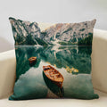 Axyaa Boat Pattern Linen Cushion Cover for Home Sofa Decor