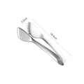Axyaa Stainless Steel Serrated Food Tongs - Gold Clamp for Home Kitchen