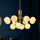 Axyaa Glass Bubble Chandelier: Modern LED Pendant Lighting for Living Room and Bedroom