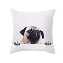 Axyaa Pug Dog Pillow Case 45*45CM Cute Dog Decorative Cover