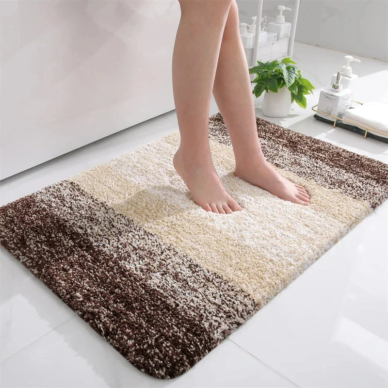 Axyaa Super Absorbent Anti-Slip Bath Mat - Soft & Quick-Drying Rug for Bathroom, Kitchen & Shower